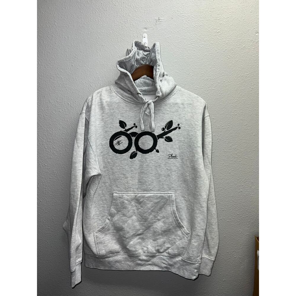 Plant People Hoodie Looking At A Newer Today Gray Y2K Jacket 2000s Medium